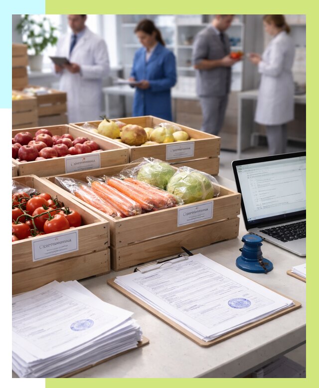 Сертификация овощей и фруктов в Назарове от 8736 р. | Алешин-Нрв
