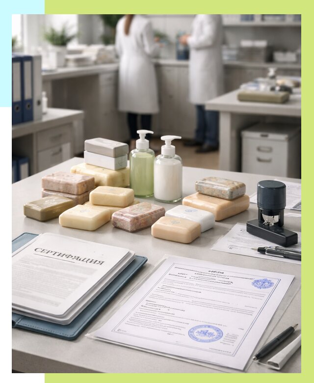 Сертификация мыла и сертификат на мыло в Назарове от 12334 | Алешин-Нрв