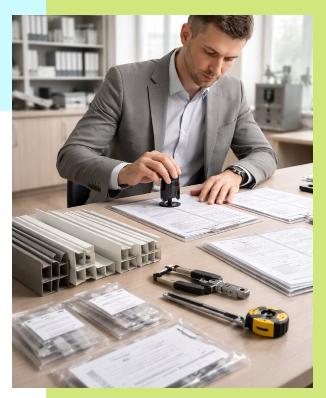 Сертификация ПВХ продукции в Назарове от 8736 р., Алешин-Нрв